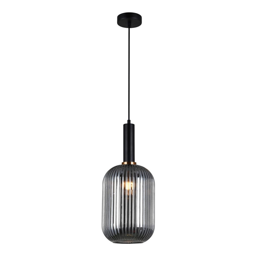 ITALUX - HÃ¤ngeleuchte an Schnur ANTIOLA 1xE27/40W/230V d 20 cm schwarz